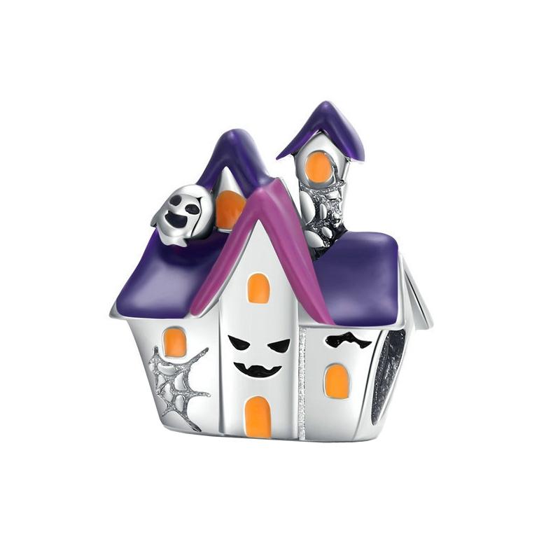 V562-88782060DBT-202504112025-00 925 Sterling Silver Diy Purple Ghost House Beaded Accessories - Image 1