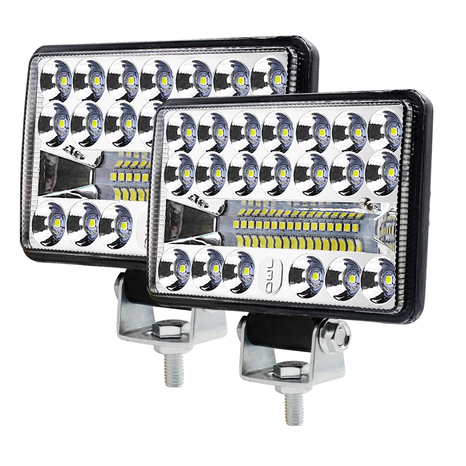 V562-9992100ADE-202503051946-00 2 Pcs Cs - 1243A1 Car 4 Inch Square 20Leds Highlight Work Light Modified Spotlight - Image 1