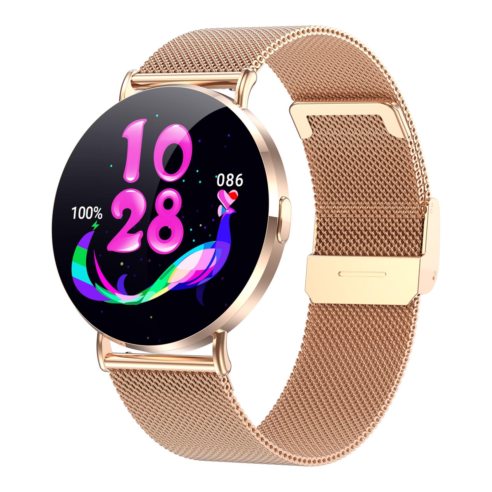 V562-A100247200AYS-202504251925-00 1.32 Inch Colour Screen Smart Watch With Bluetooth Call & Health Monitoring - Gold - Image 1