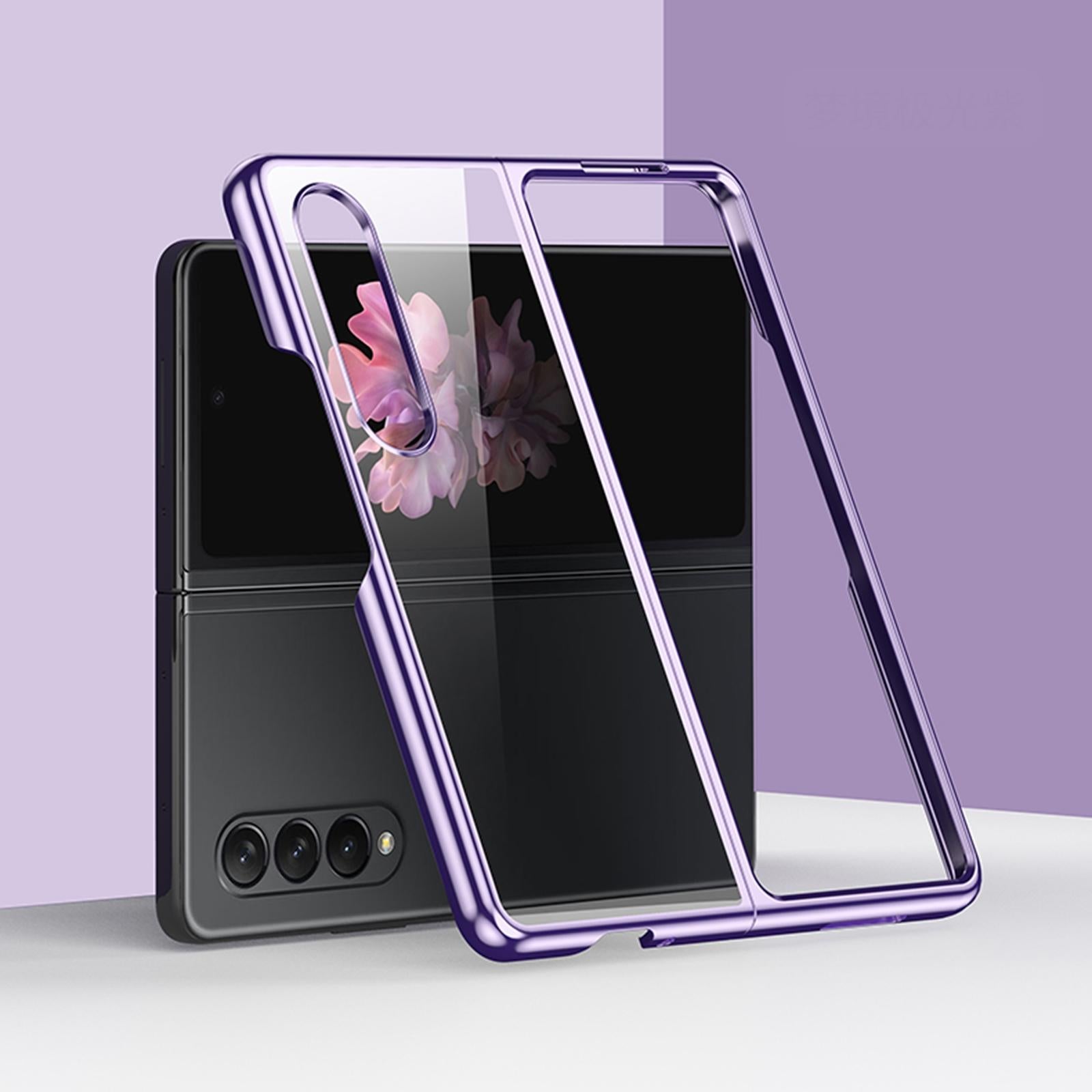 V562-A101392300ADE-202503211411-00 For Samsung Galaxy Z Fold4 5G Shockproof Electroplated Case Samsung Fold 4 - Purple - Image 1