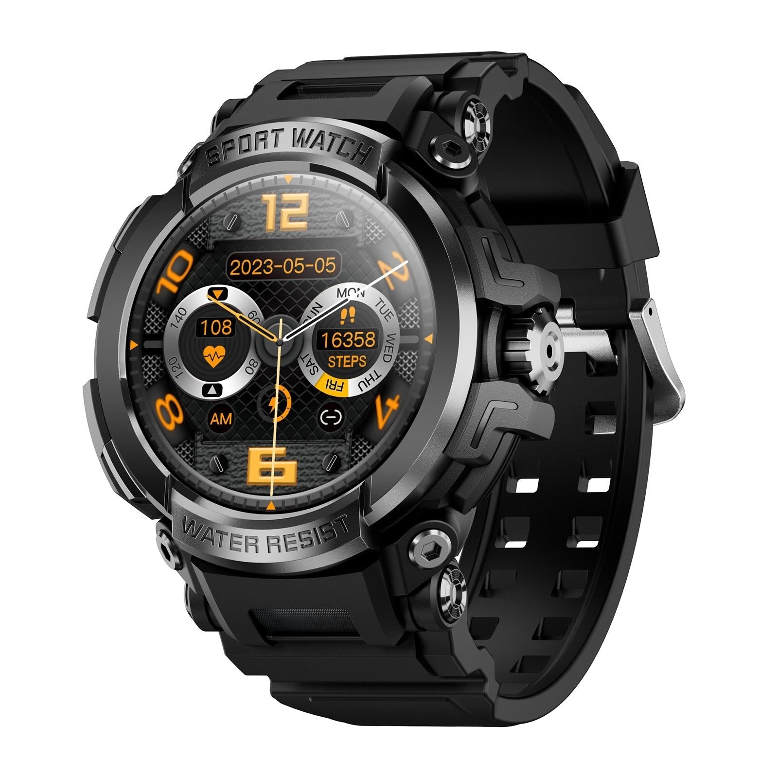 V562-A101649500ADE-202504251905-00 1.5 Inch Colour Screen Bluetooth Smart Watch Health & Sports Monitoring - Black - Image 1