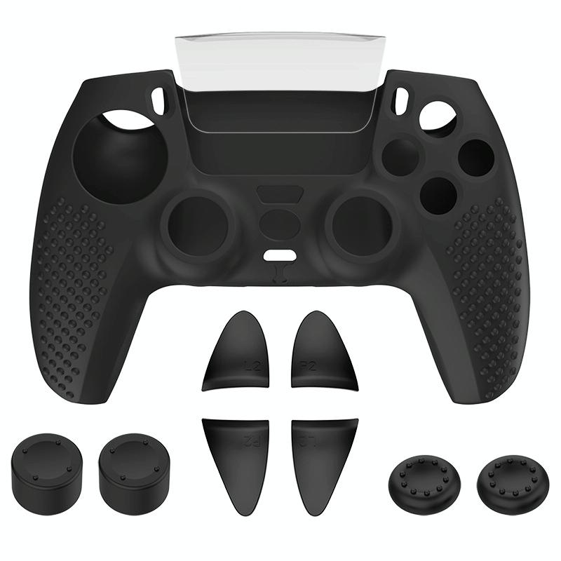 V562-A1027103060DBT-202505201327-00 Black Polka Dot Silicone Joystick Cover for Ps5 Controller - Image 1