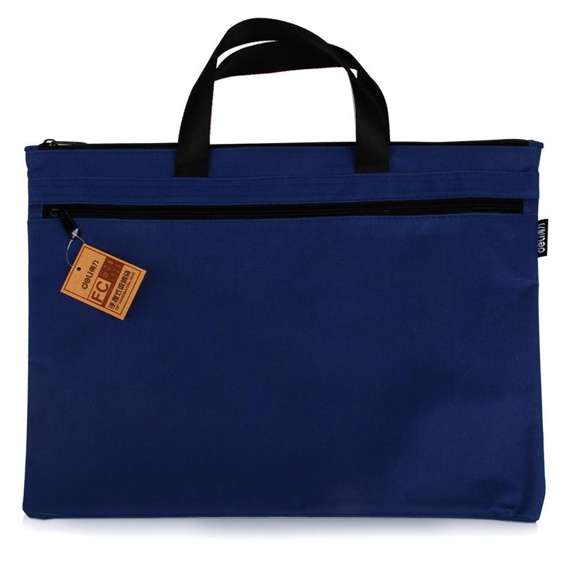 V562-A1027570650DBT-202502271926-00 Double Zipper Canvas Storage Bag - Portable and Simple - Dark Blue - Image 1
