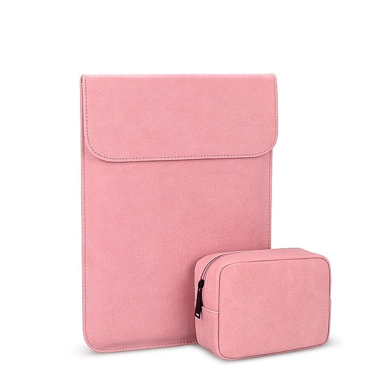 V562-A102767100ADE-202504022120-00 11.6-12.5 Inch Ultra-thin Notebook Liner Bag with Small Bag - Pu02 - Pink - Image 1
