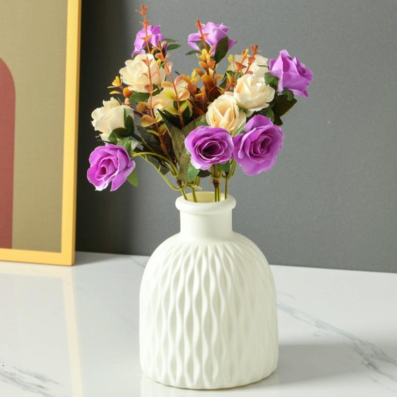 V562-A1032593060DBT-202503041641-00 Versatile Drop-resistant Potted Plant Vase for Wet and Dry - Milk White - Image 1