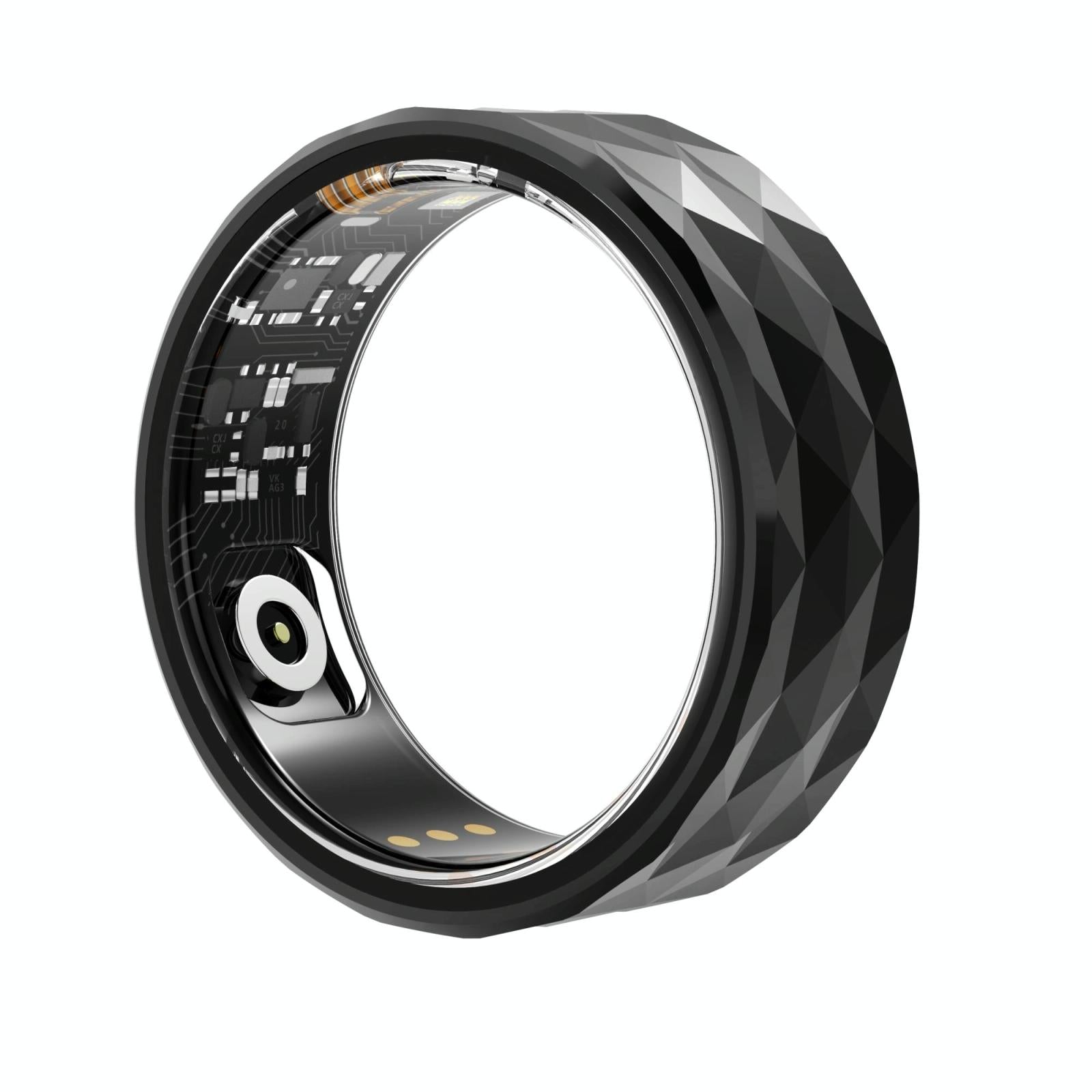 V562-A104806200AYS-202504281830-00 Smart Ring For Health Monitoring & Exercise - Size 22 - Black - Image 1