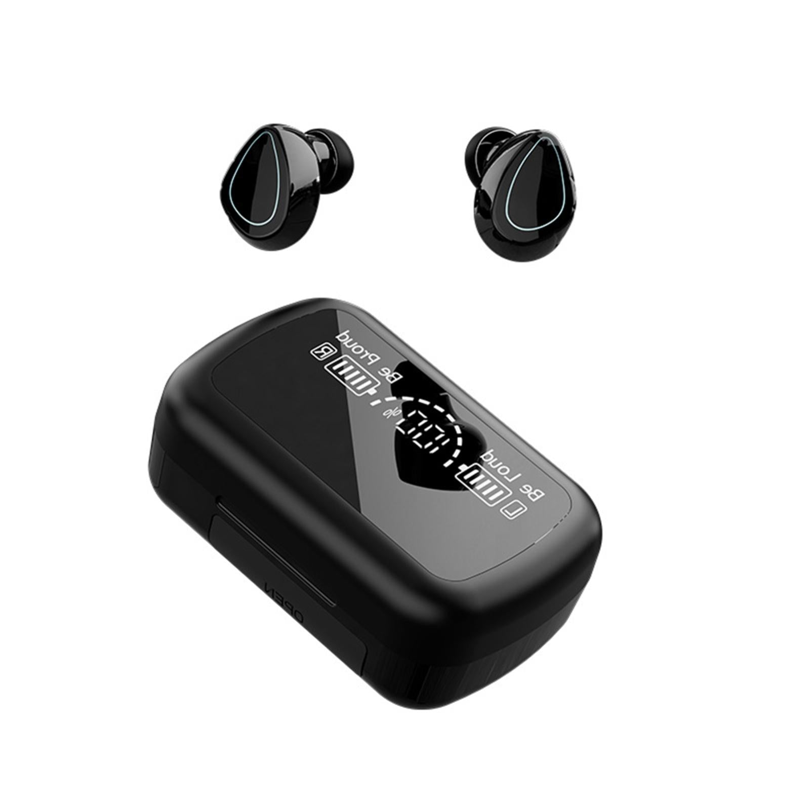 V562-A1051523060DBT-202505231806-00 Mini Bluetooth Headset with Charging Bin and Digital Display - Black - Image 1