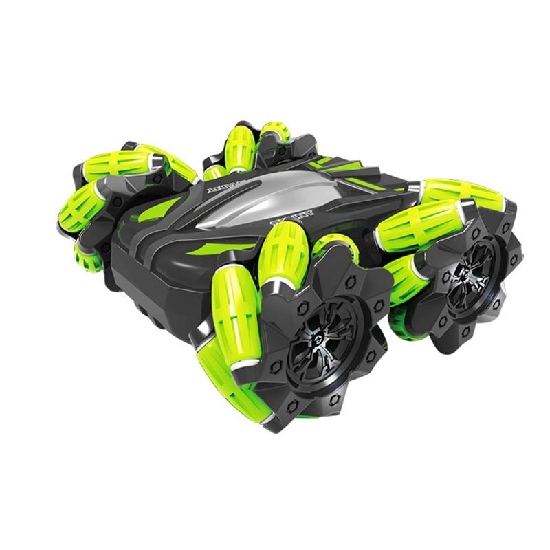 V562-A1055812750DBT-202504291259-00 Double-sided Flip Drift Remote Control Toy Stunt Car for Children - Black Green - Image 1