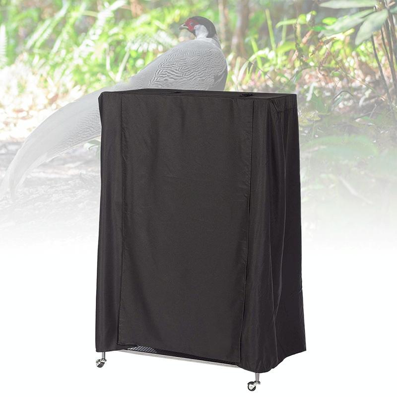 V562-A1062722060DBT-202503031935-00 Waterproof Oxford Cloth Bird Cage Cover - Black / Silver - Image 1