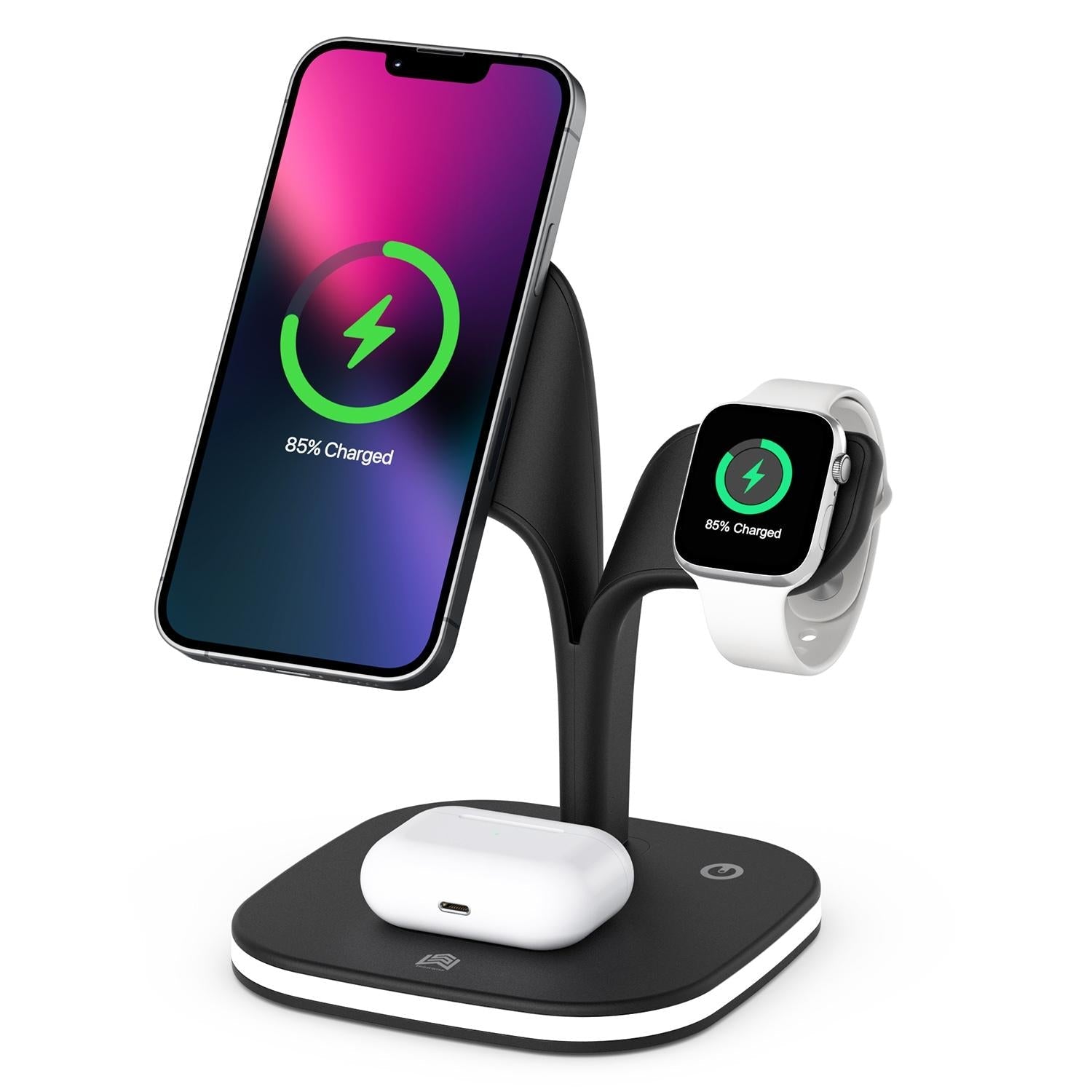 V562-A106378300ADE-202504211935-00 15W 5 In 1 Magnetic Wireless Charger With Stand - Black - Image 1