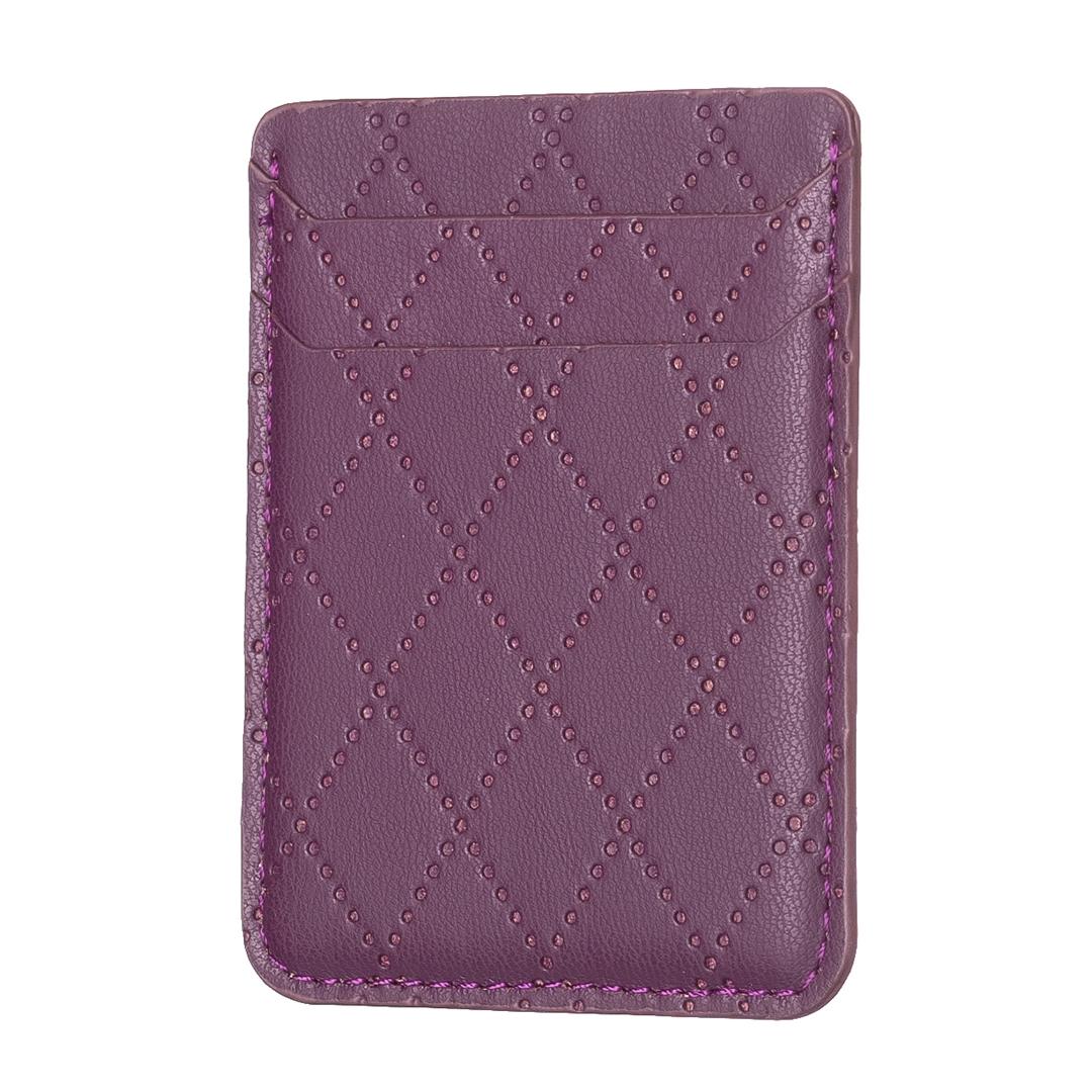 V562-A106439400ADE-202503281851-00 Diamond Lattice Card Bag Sticker For Mobile Phones - Dark Purple - Image 1