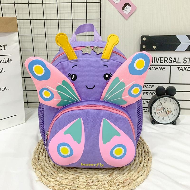 V562-A1065324060DBT-202505271316-00 Girls' Butterfly Backpack - Compact and Colourful - Purple - Image 1