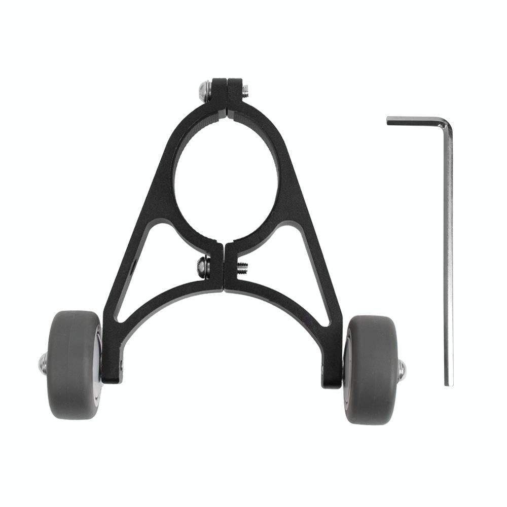 V562-A1066464060DBT-202503062205-00 Foldable Auxiliary Wheel Bracket for Electric Scooters - Compatible with Xiaomi Ninebot and More - Black - Image 1