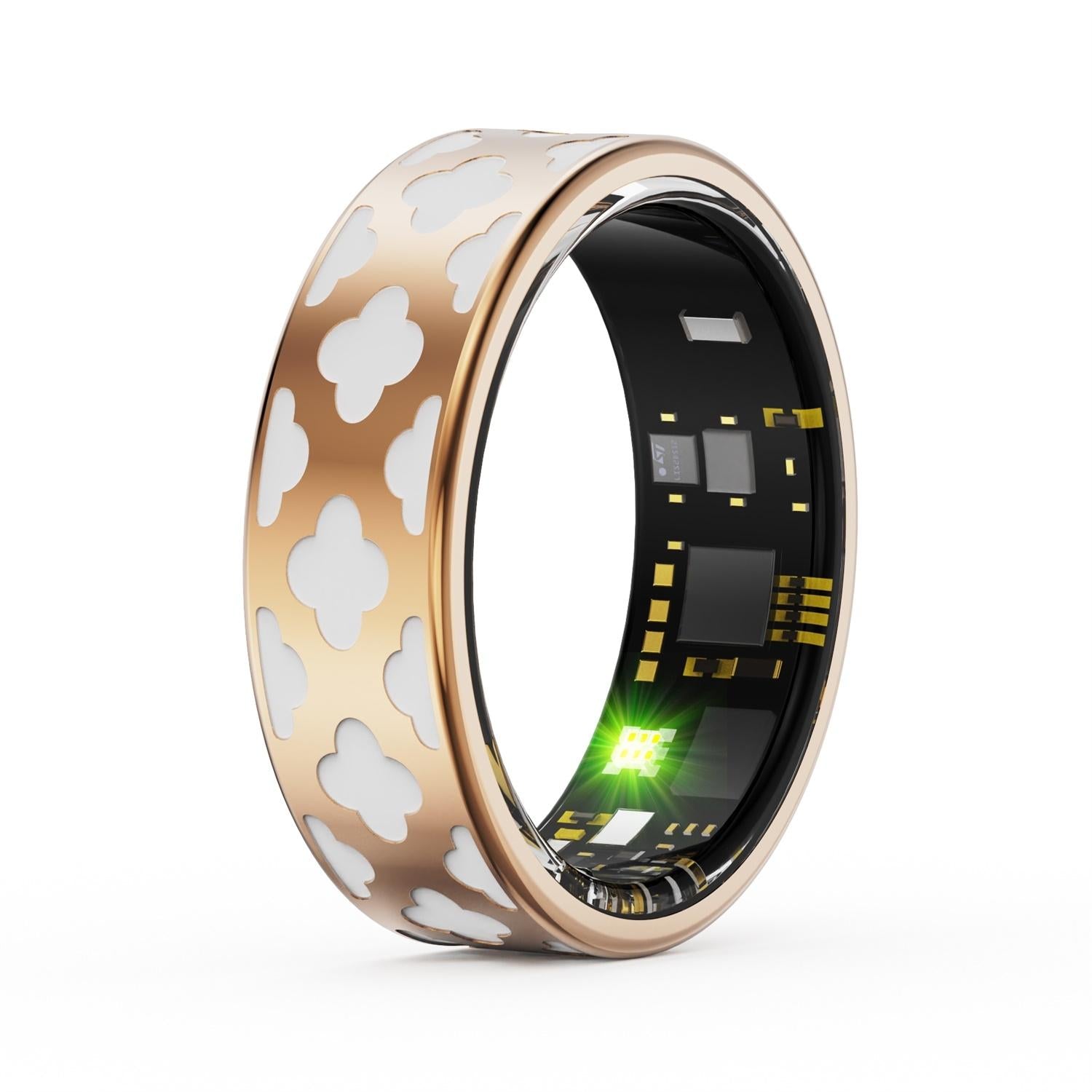 V562-A106947200AYS-202504281916-00 Smart Ring With Heart Rate Blood Oxygen Sleep Monitoring - Rose Gold Size 8 - Image 1