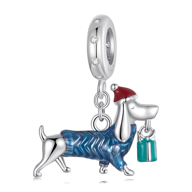 V562-A1074645060DBT-202504111921-00 925 Sterling Silver Dachshund Pendant Animal Beads - Image 1