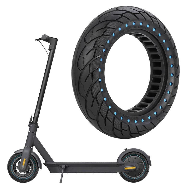 V562-A1076204060DBT-202505262122-00 10x2.5 Inflatable Honeycomb Solid Run-flat Tire for Electric Scooter - Blue - 44Mm Slot Blue - Image 1