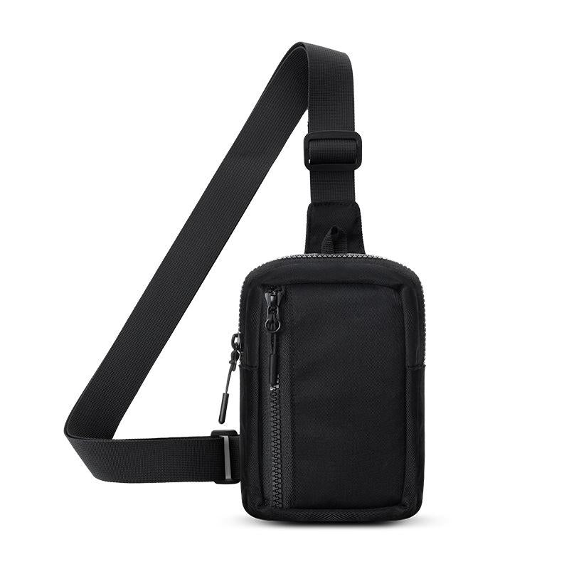 V562-A1077115060DBT-202503032026-00 Crossbody Chest Pack For Outdoor Sports Unisex Cell Phone Bag - Black - Image 1