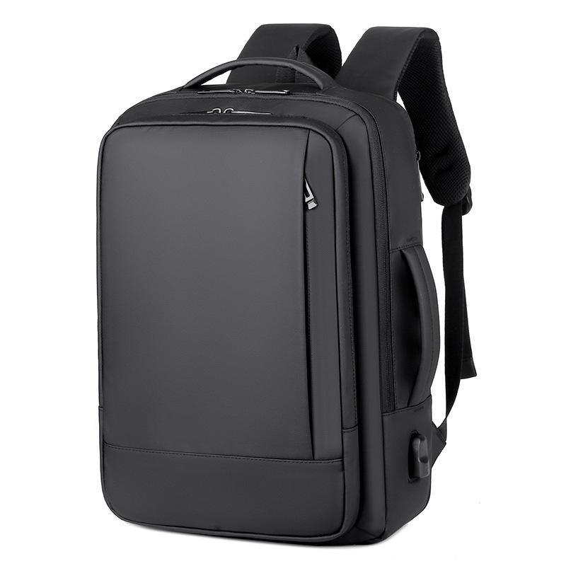 V562-A1077474060DBT-202502282206-00 Waterproof Expandable Laptop Backpack with Usb Port - Black - Image 1