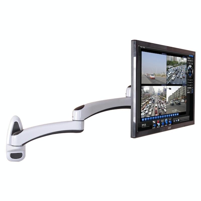 V562-A1078681060DBT-202502272021-00 White Dual-section Telescopic Monitor Stand - Wall-mounted - Image 1