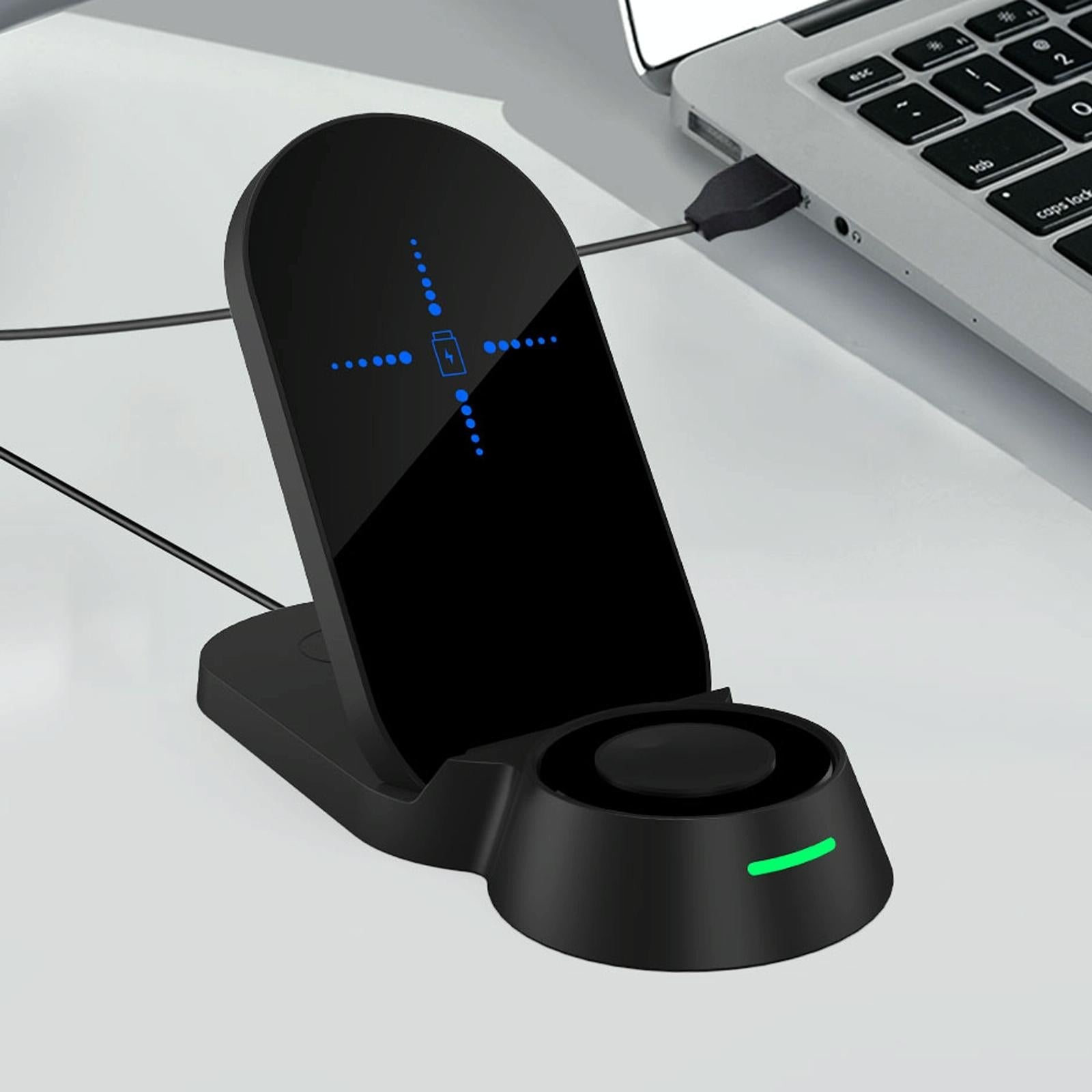 V562-A108367100ADE-202504211911-00 3 In 1 Foldable Wireless Charger For Smart Devices - Black - Image 1