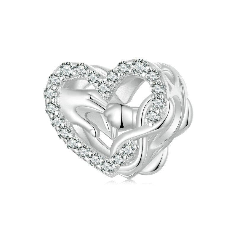 V562-A1086245060DBT-202504111836-00 925 Sterling Silver Infinity Love Bracelet With Heart Beads - Image 1