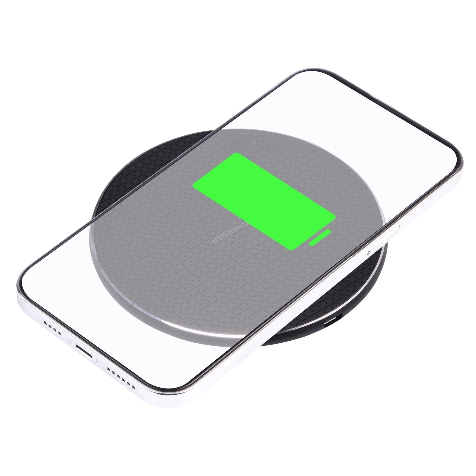 V562-A1091591060DBT-202504211938-00 15W Plaid Desktop Wireless Charger - Black - Image 1