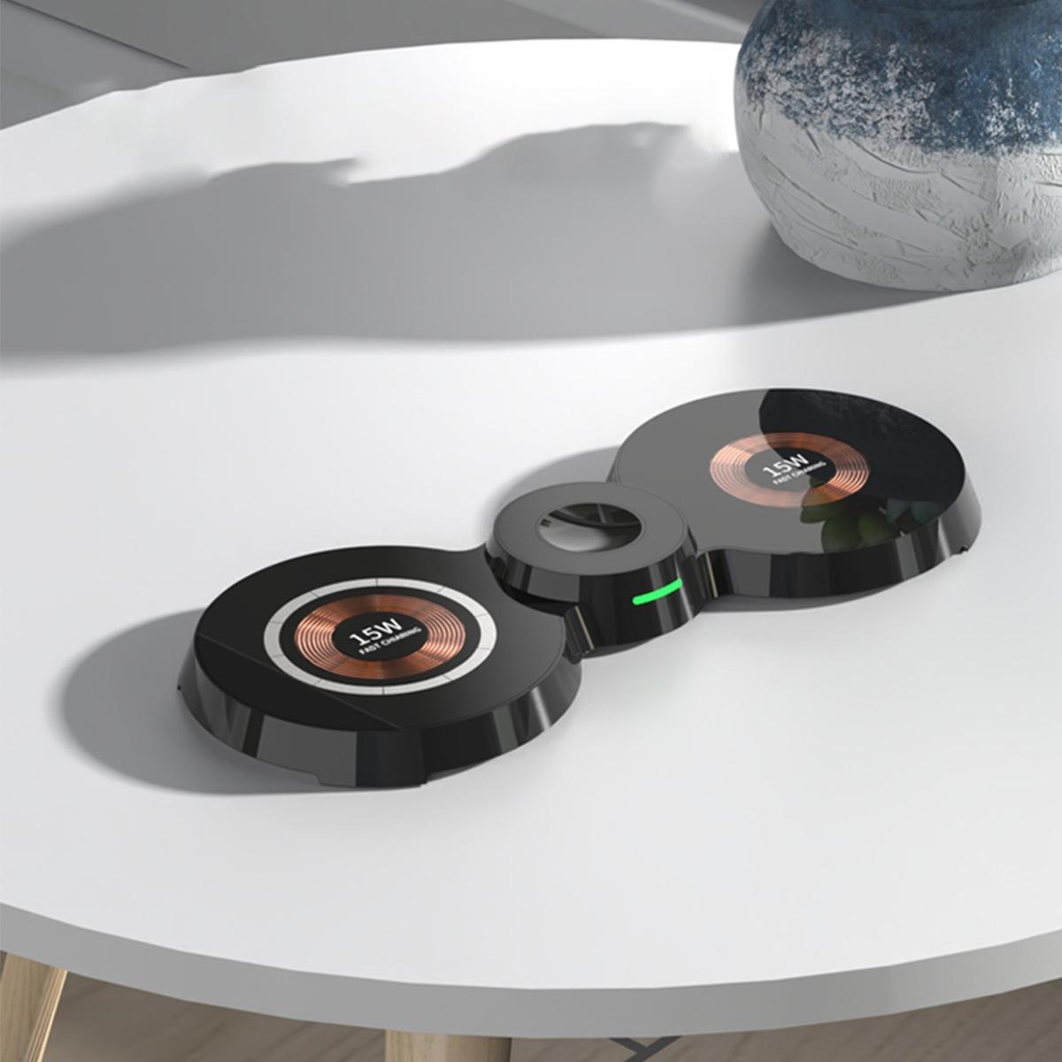V562-A109320500ADE-202504211943-00 15W 3 In 1 Transparent Magnetic Wireless Charger - Image 1