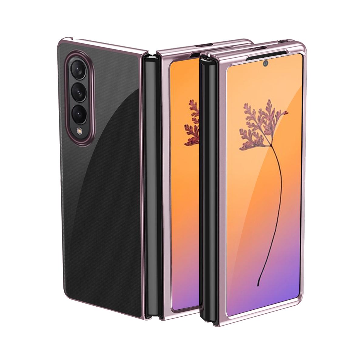 V562-A109733300ADE-202503211500-00 For Samsung Galaxy Z Fold4 5G Shockproof Clear Phone Case - Rose Gold - Image 1