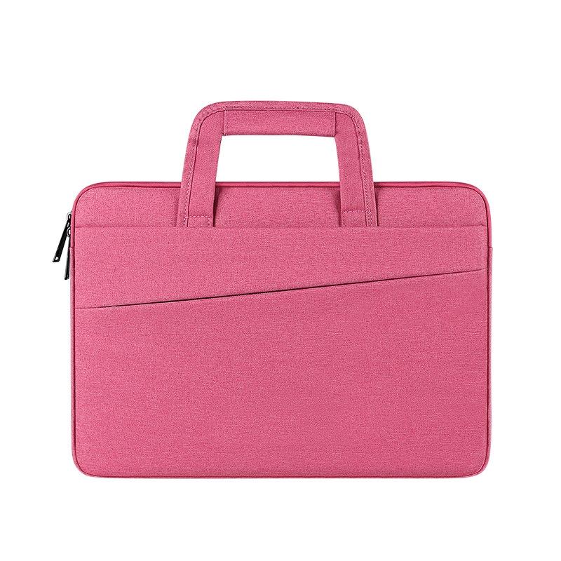 V562-A2004743060DBT-202502281911-00 13.3 Inch Multi-compartment Waterproof Laptop Briefcase with Storage Sleeve - Rose Pink - Image 1