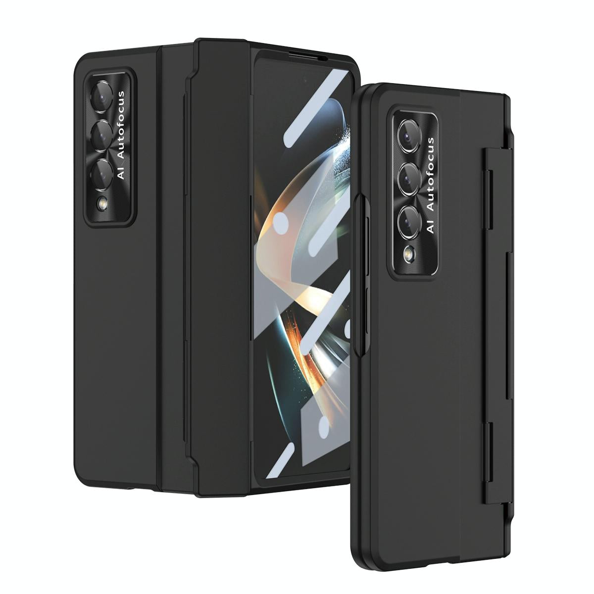 V562-A204520400ADE-202505211927-00 For Samsung Galaxy Z Fold4 5G Full Coverage Hinge Phone Case - Black - Image 1