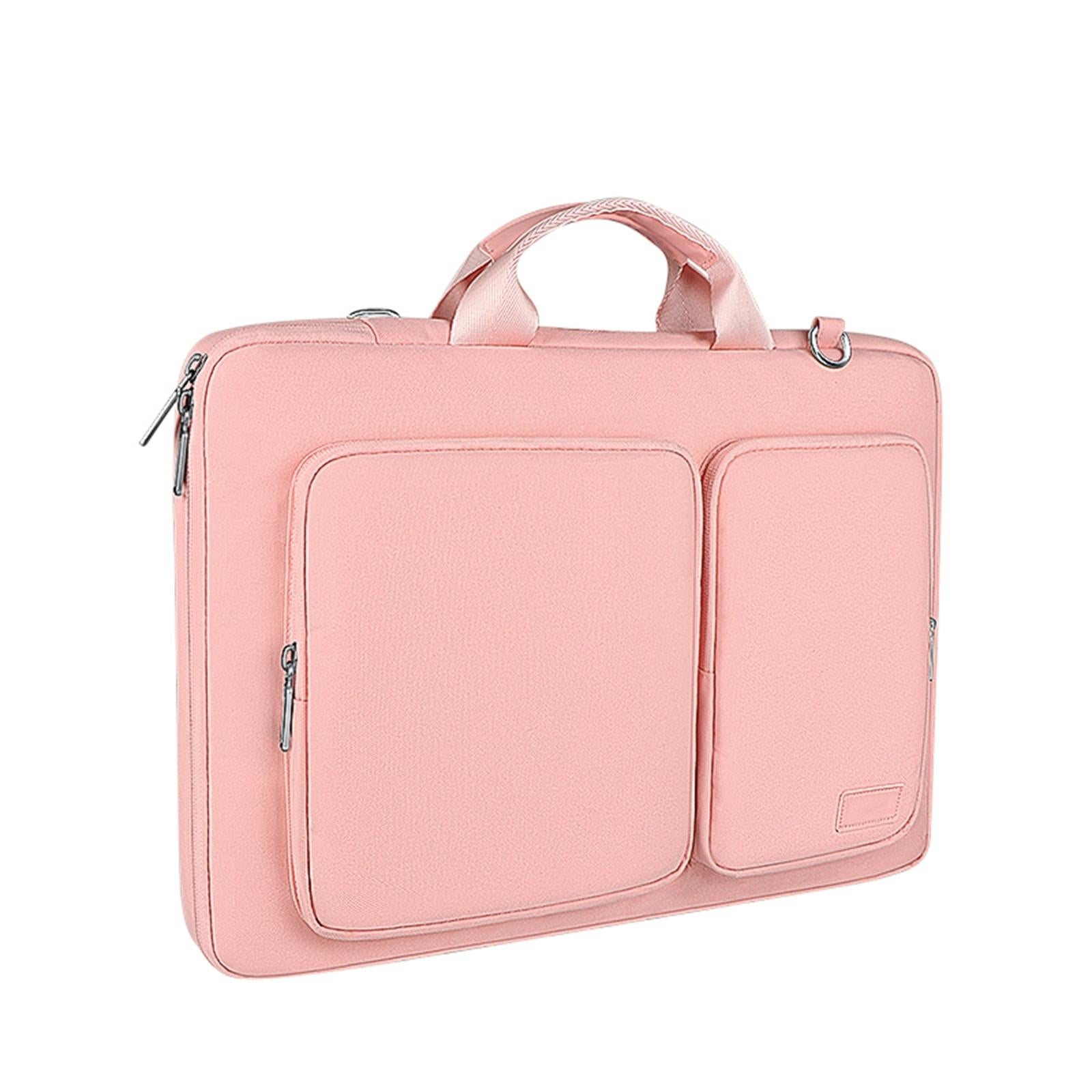 V562-A308823400ADE-202502271751-00 15.6 Inch Thickened Polyester Laptop Bag - Pink - Image 1
