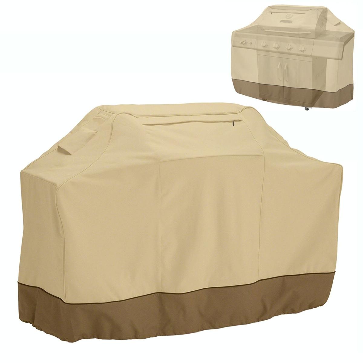 V562-A5081732060DBT-202503031915-00 Waterproof Bbq Cover with Sundry Bag - Oxford Cloth 178x61x122cm Beige - Image 1