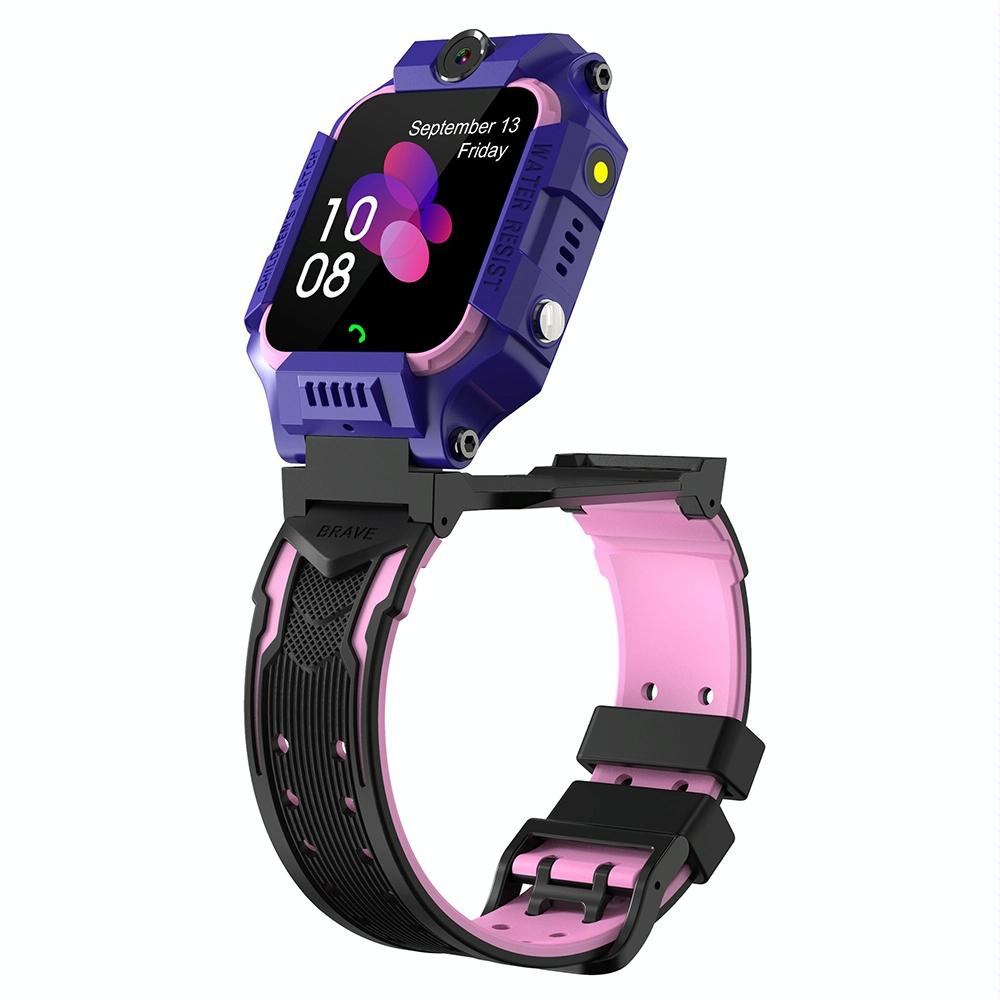 V562-B1000734060DBT-202505221320-00 1.44 Inch 360-Degree Rotating Positioning Camera Smart Waterproof Children Calling Watch - Purple - Image 1