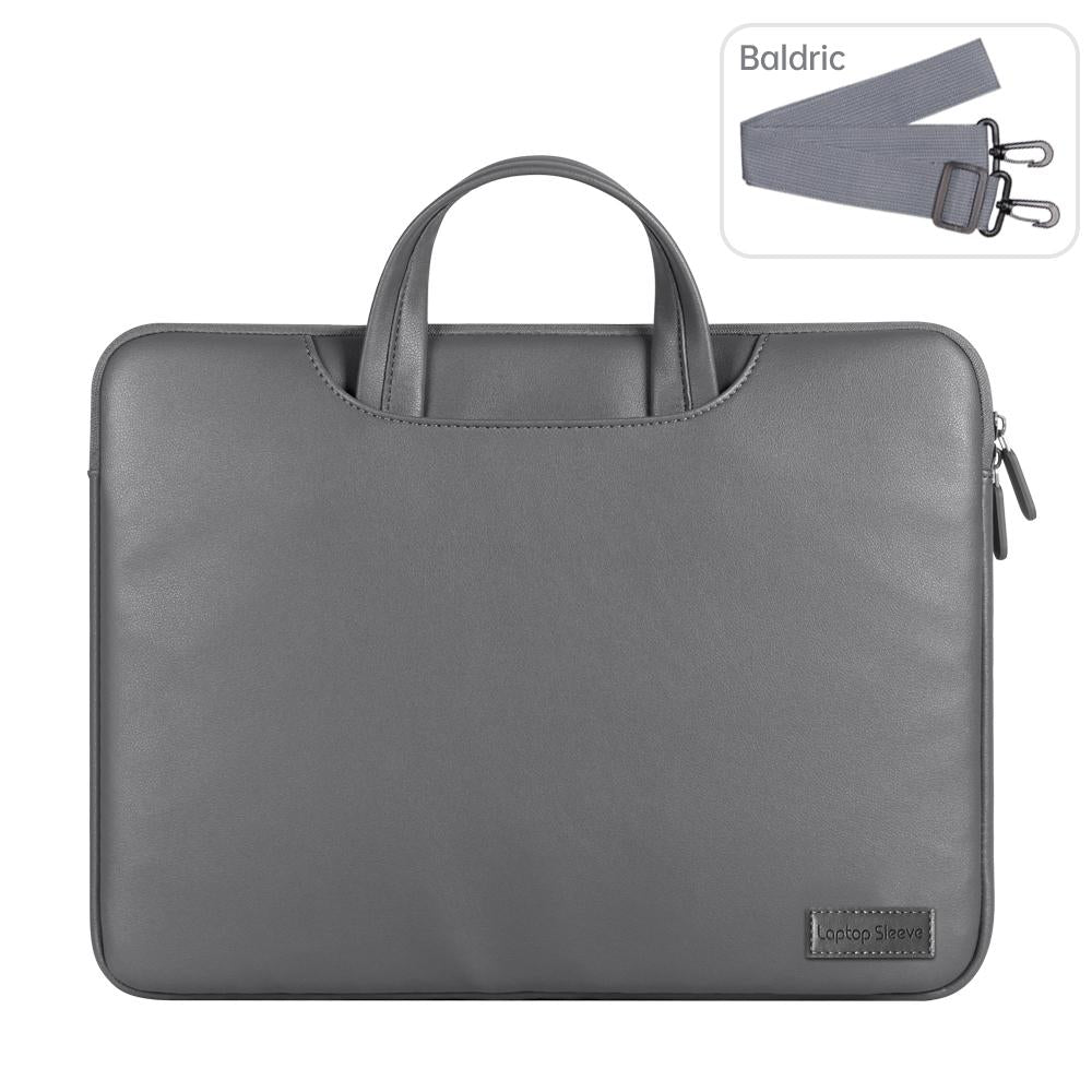 V562-B100415400ADE-202502282216-00 13 / 14 Inch Waterproof Pu Laptop Inner Bag - Grey - Image 1
