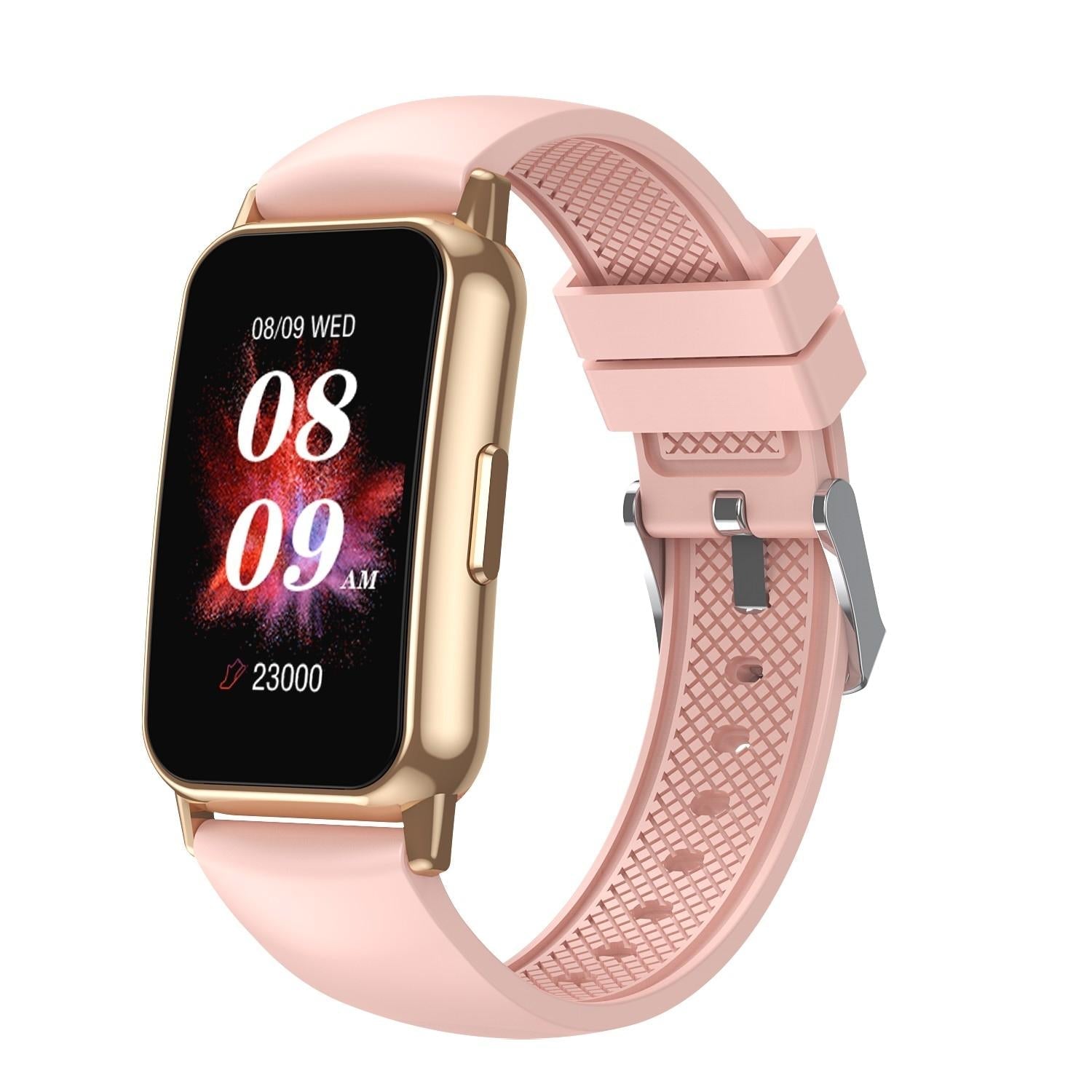V562-B101310700ADE-202504251853-00 1.47 Inch Waterproof Smart Watch Heart Rate & Blood Pressure Support - Pink - Image 1