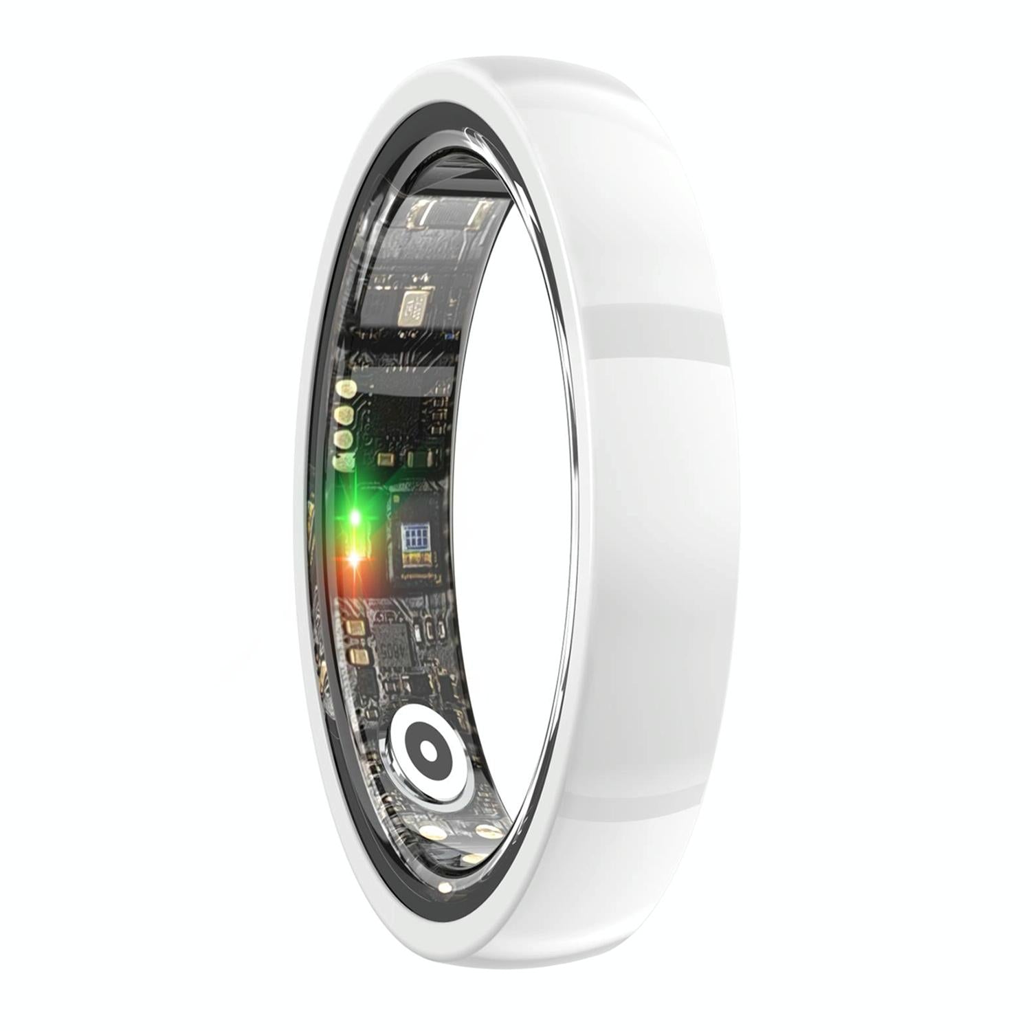 V562-B101457200AYS-202504281842-00 Smart Ring With Heart Rate Blood Oxygen Sleep & Sports Modes - Size 10 - White - Image 1