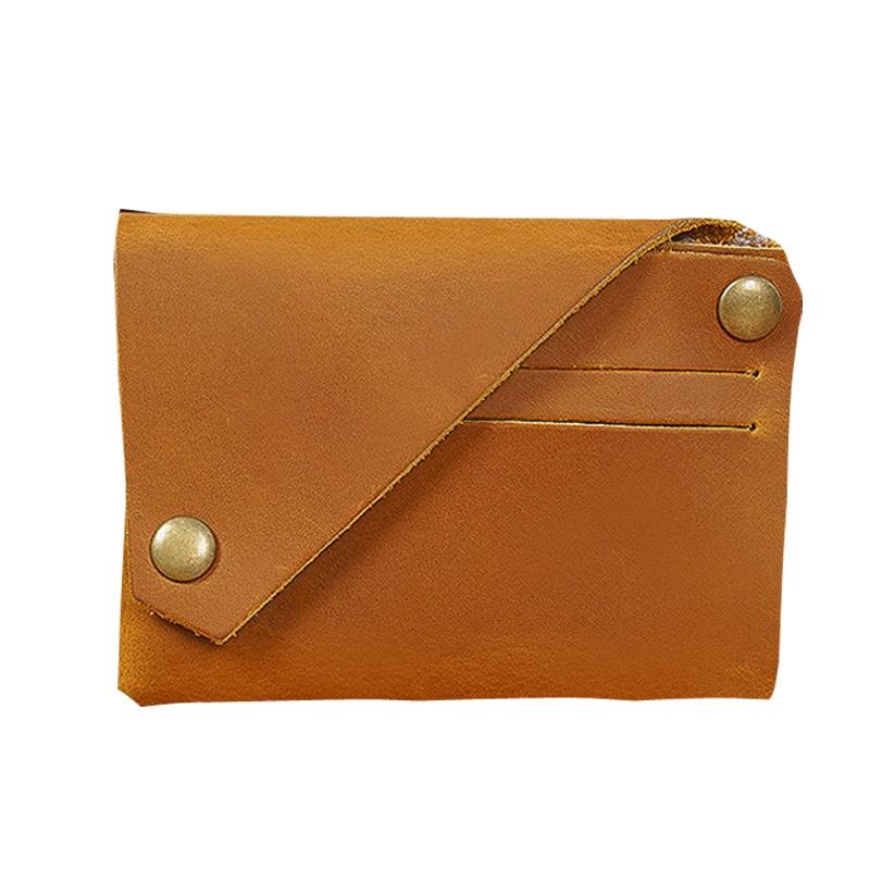 V562-B1021002060DBT-202503280221-00 Leather Card Holder For Bank Cards Black - Yellow Brown - Image 1