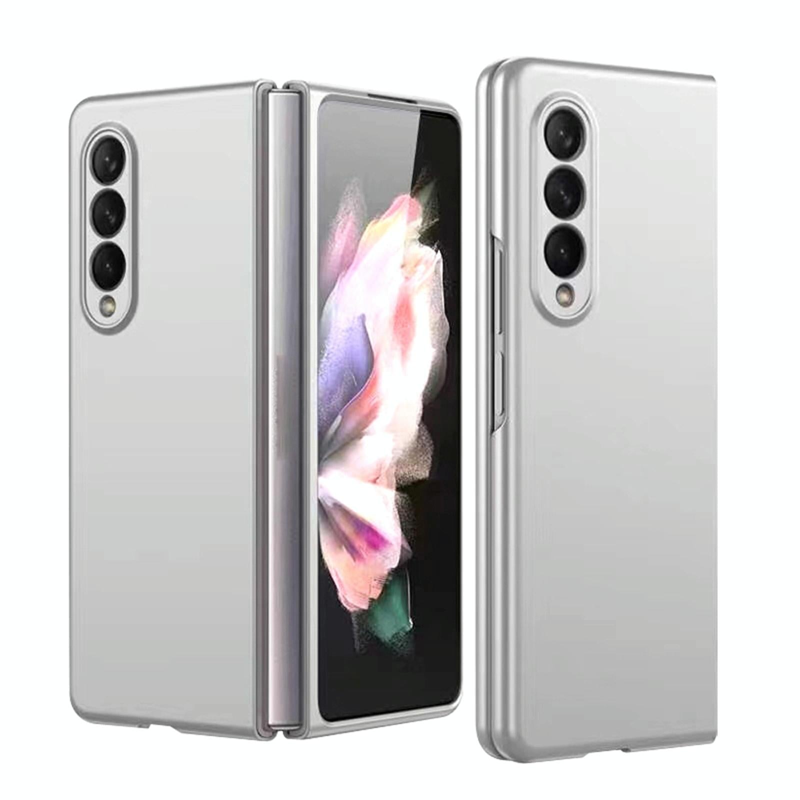 V562-B102252300ADE-202503211435-00 For Samsung Galaxy Z Fold4 5G Foldable Metal-Look Phone Case - Silver - Image 1