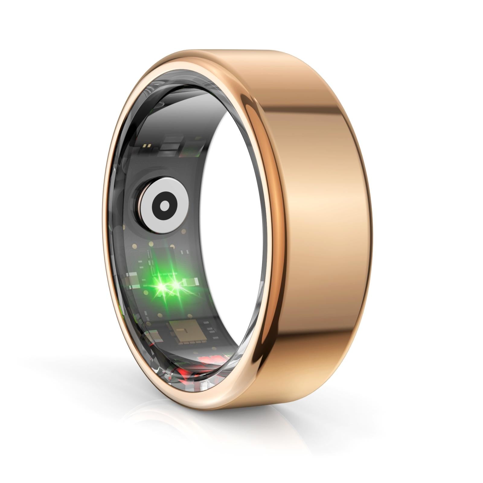 V562-B102705200AYS-202504281820-00 Smart Ring With Heart Rate Blood Oxygen Sleep Monitoring & Sports Modes - Size 10 - Gold - Image 1