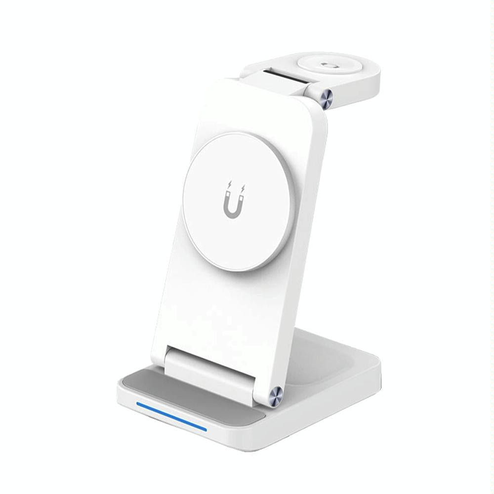 V562-B1027455060DBT-202504211946-00 3 In 1 Magnetic Wireless Charger Stand - White - Image 1
