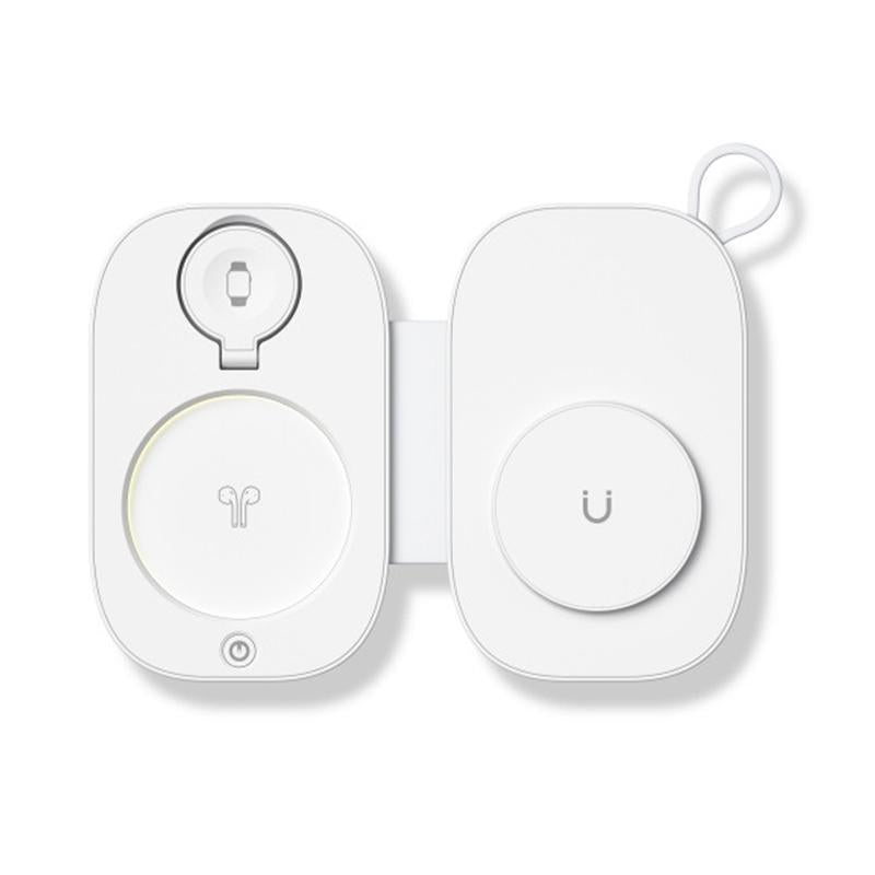 V562-B1033165060DBT-202504211937-00 3 In 1 Magnetic Wireless Charger For Apple Devices - White - Image 1