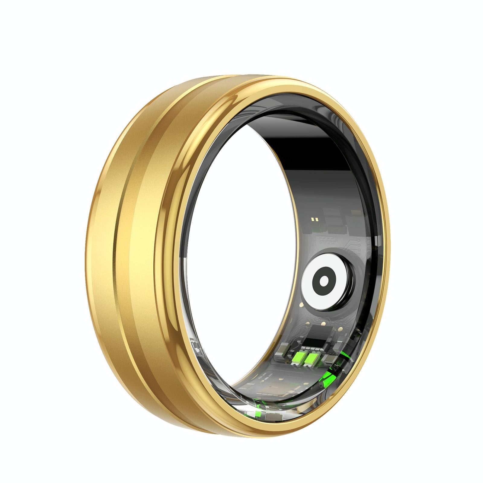 V562-B103726200AYS-202504281831-00 Smart Ring With Heart Rate Blood Oxygen & Sleep Monitoring - Size 12 - Gold - Image 1
