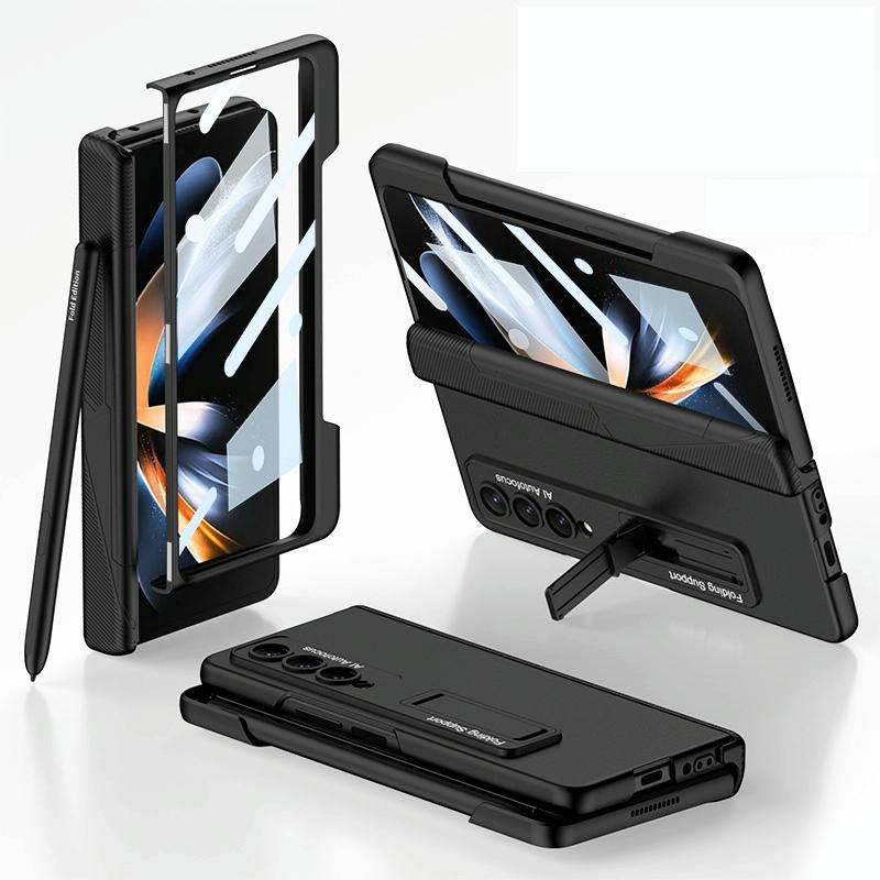 V562-B104057300ADE-202503211320-00 For Samsung Galaxy Z Fold4 5G Foldable Phone Case With Magnetic Closure And Pen Slot - Compact And Convenient - Black - Image 1