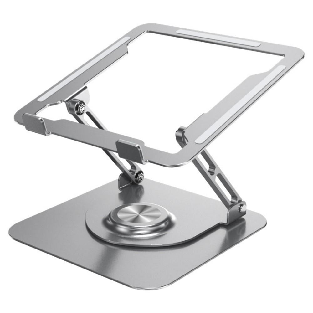V562-B104191200AYS-202502271906-00 360 Degree Rotating Laptop Stand - Foldable Aluminum Bracket - Silver - Image 1