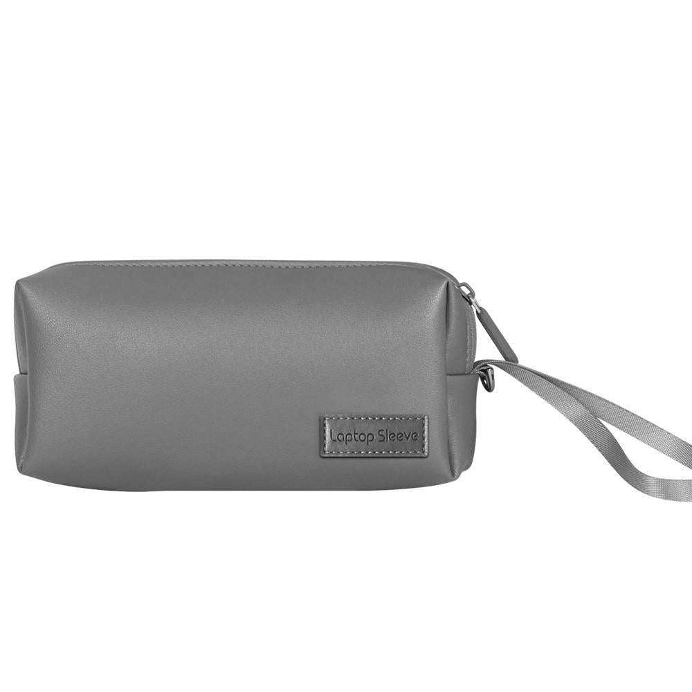 V562-B104667400ADE-202502281826-00 Waterproof Laptop Accessory Bag - Pu Leather - Grey - Image 1