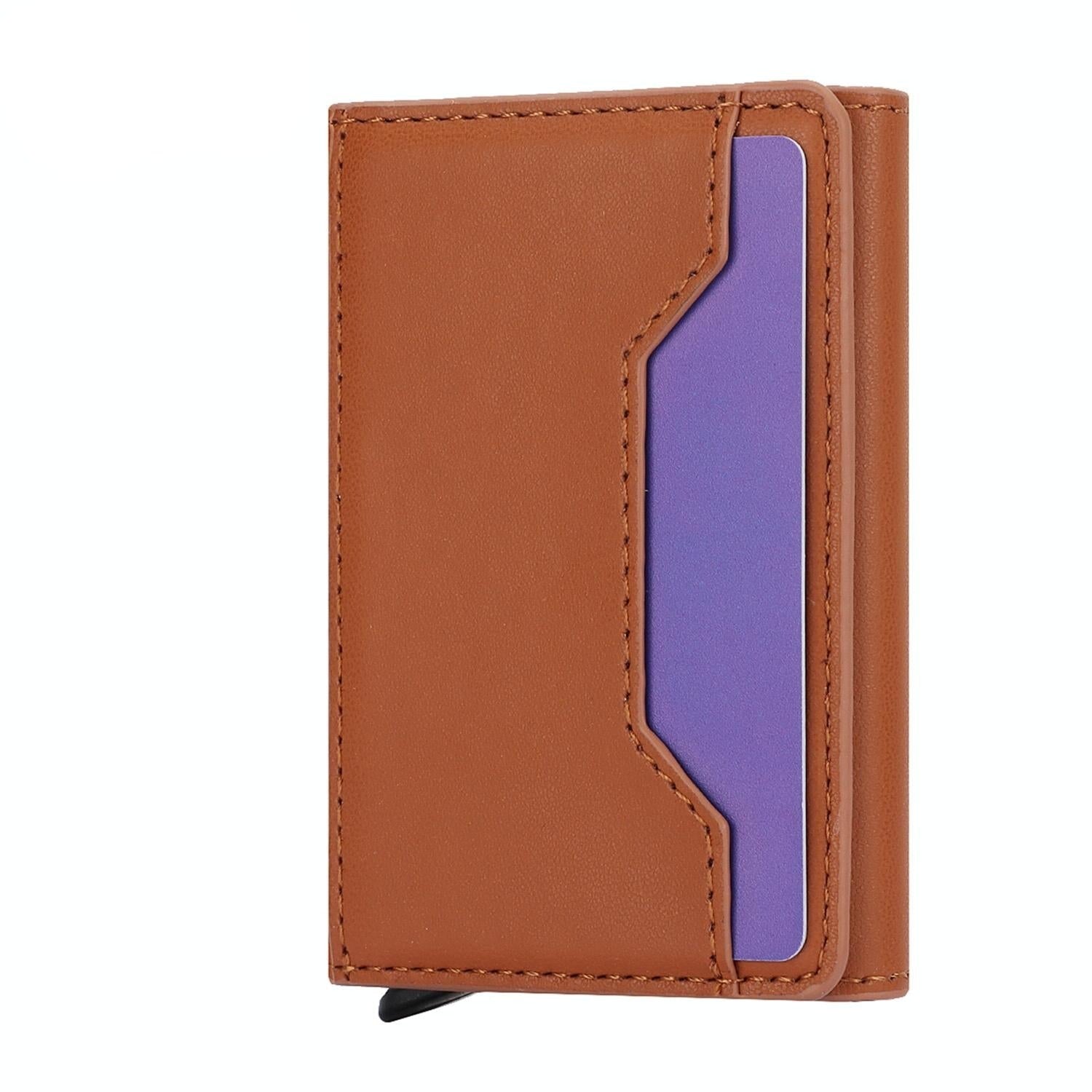 V562-B104714500ADE-202503281917-00 10x6x3cm Secure Brush Card Bag - Compact and Protective - Brown - Image 1