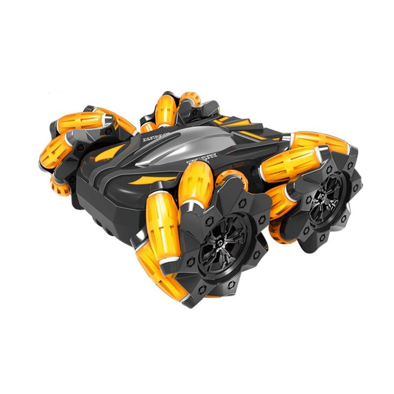 V562-B1055812750DBT-202504291305-00 Double-sided Flip Drift Remote Control Toy Stunt Car for Children - Black Orange - Image 1