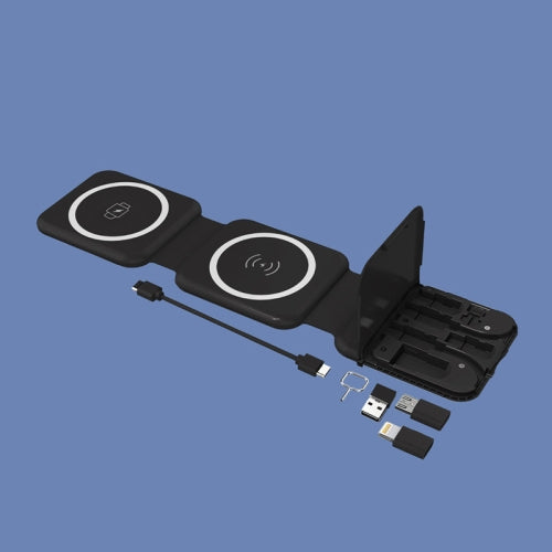 V562-B1059504060DBT-202504212012-00 10 In 1 Magnetic Wireless Charger With Data Cable And Storage - Black - Image 1