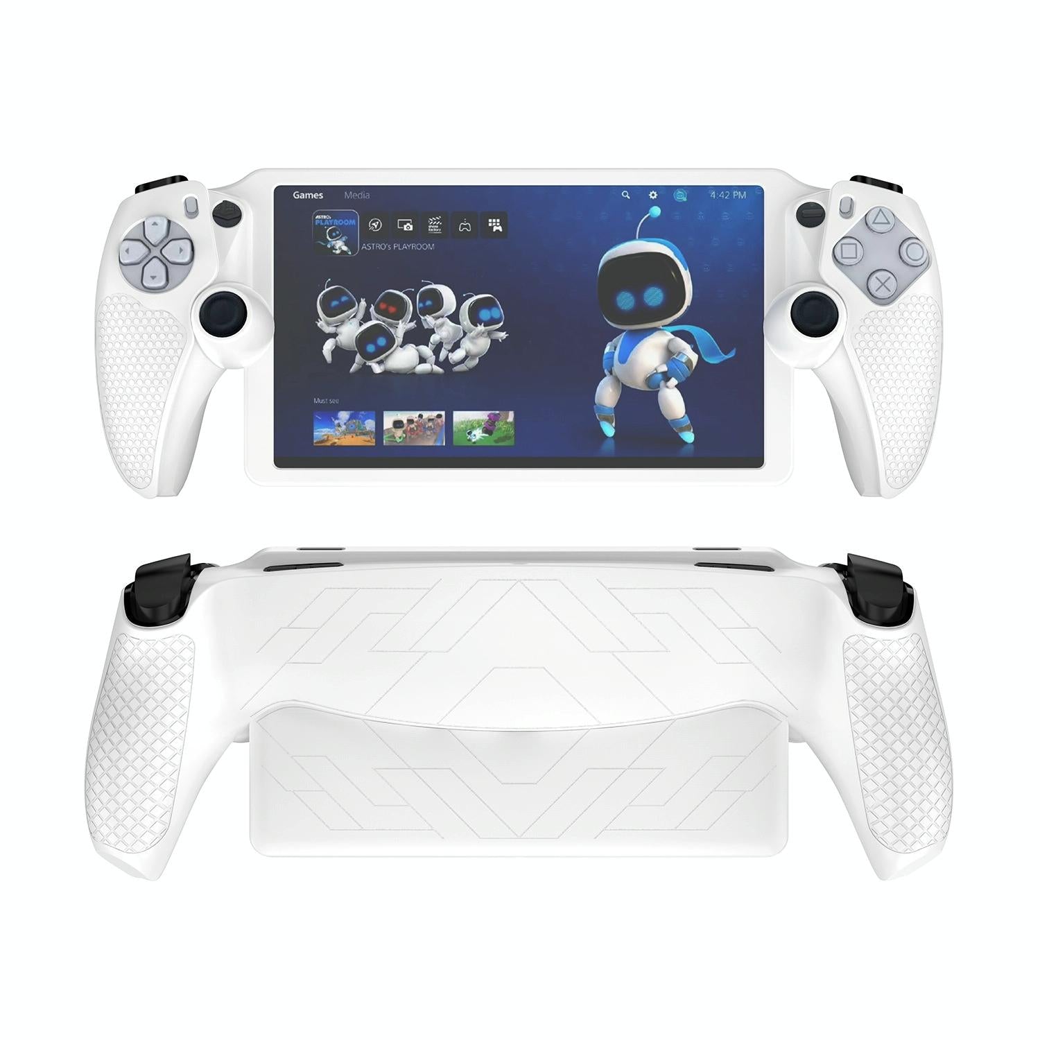 V562-B1071824060DBT-202504181911-00 Protective Cover for Sony Ps Portal Game Console - All-inclusive Oil Spray Case - White - Image 1