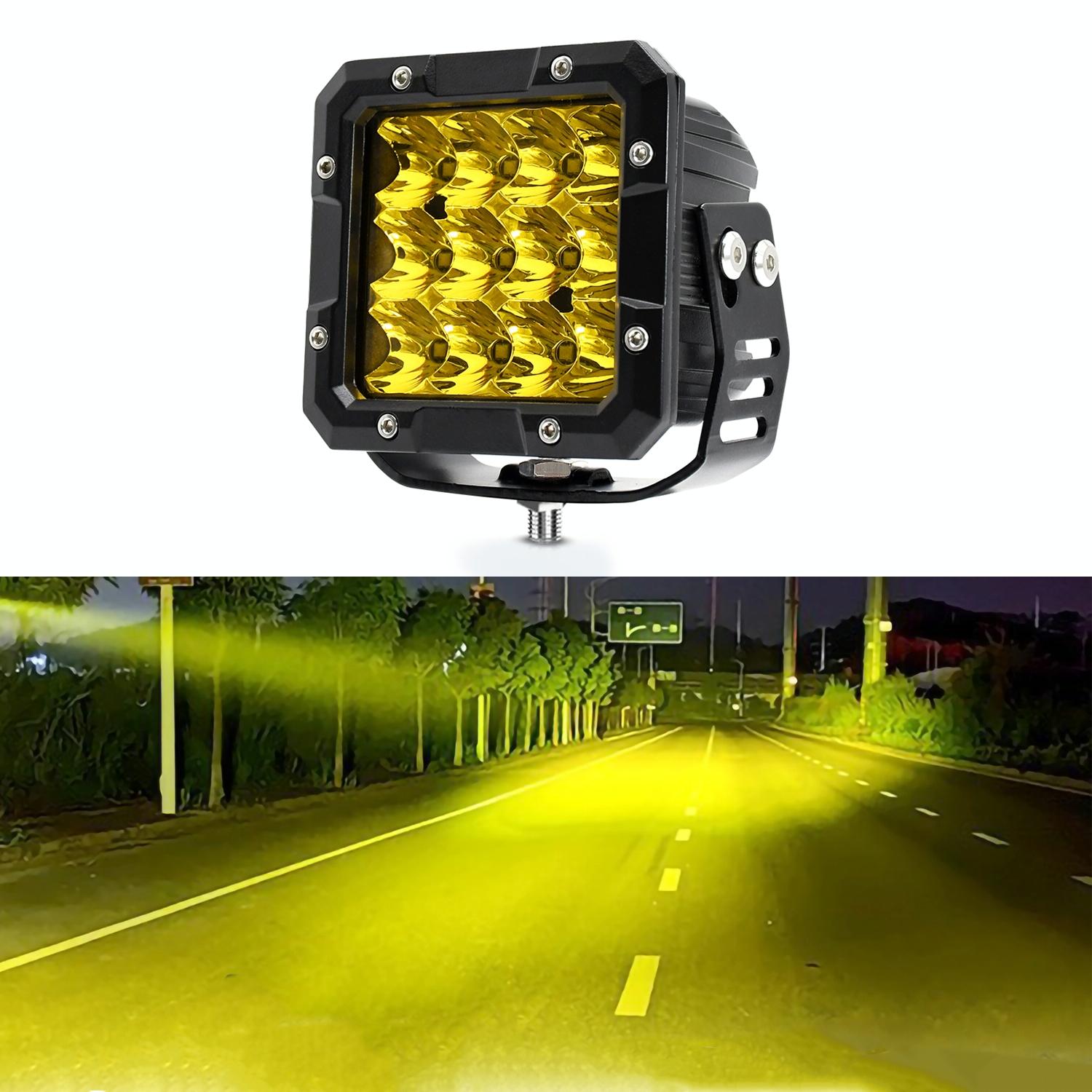 V562-B107488500ADE-202503051946-00 35W / 4000Lm / 6000K / Dc 9 - 30V Car 5 Inch Square Work Light - Yellow - Image 1